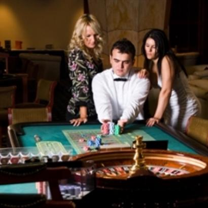 Man playing roulette in vip casino